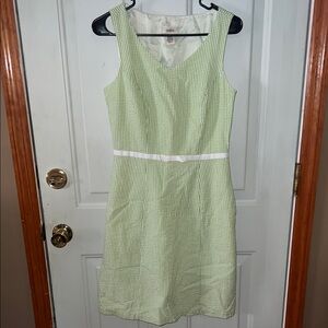 Vintage Ombré light Green Sleeveless gingham dress sz 16